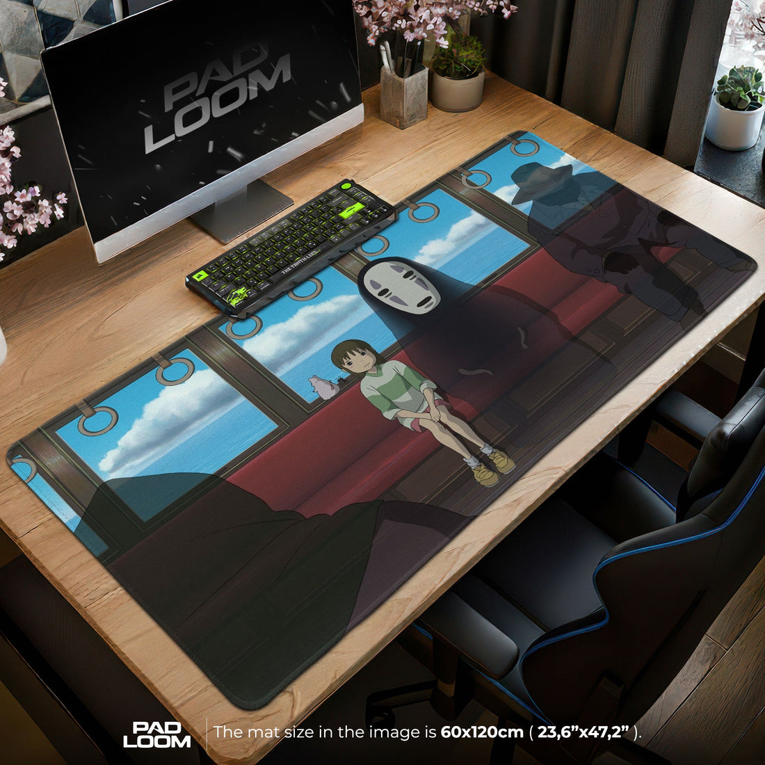 Studio Ghibli Mouse Pad - Spirit Train Anime Desk Mat Padloom