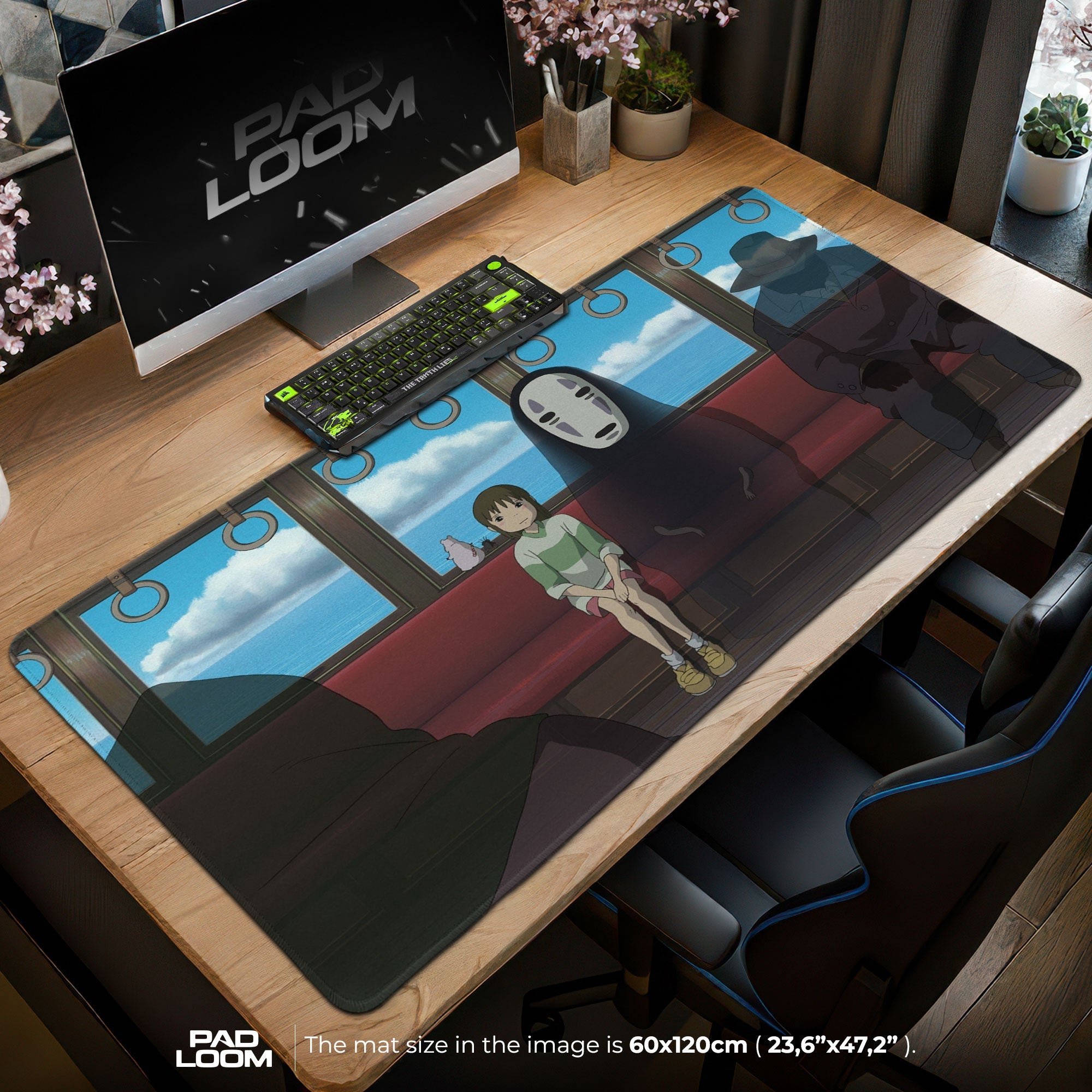 Studio Ghibli Mouse Pad - Spirit Train Anime Desk Mat Padloom