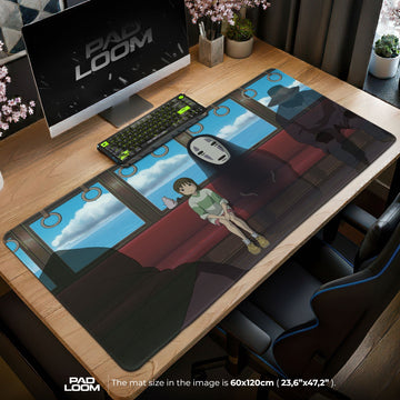 Studio Ghibli Mouse Pad - Spirit Train Anime Desk Mat Padloom