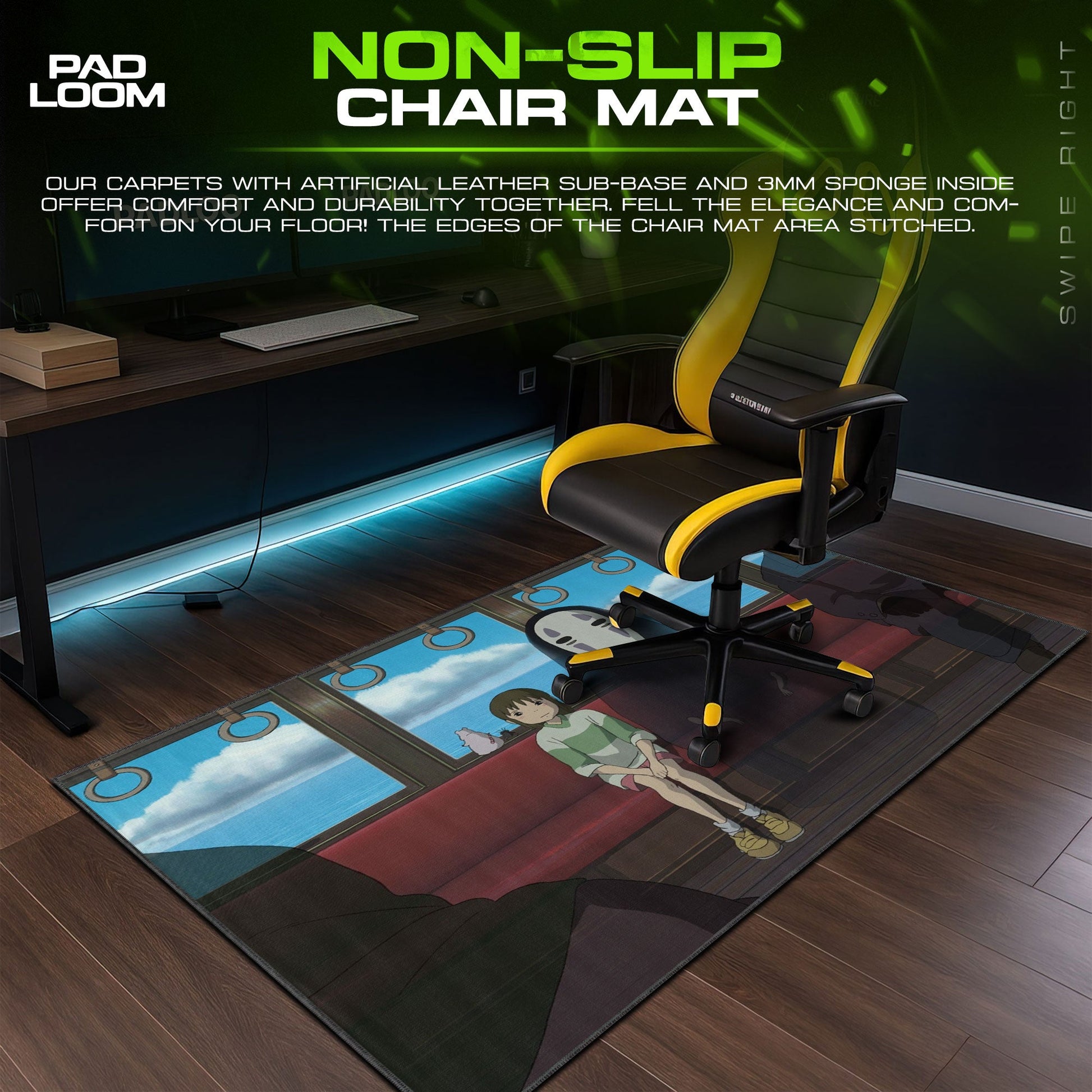 Studio Ghibli Mouse Pad - Spirit Train Anime Desk Mat Padloom