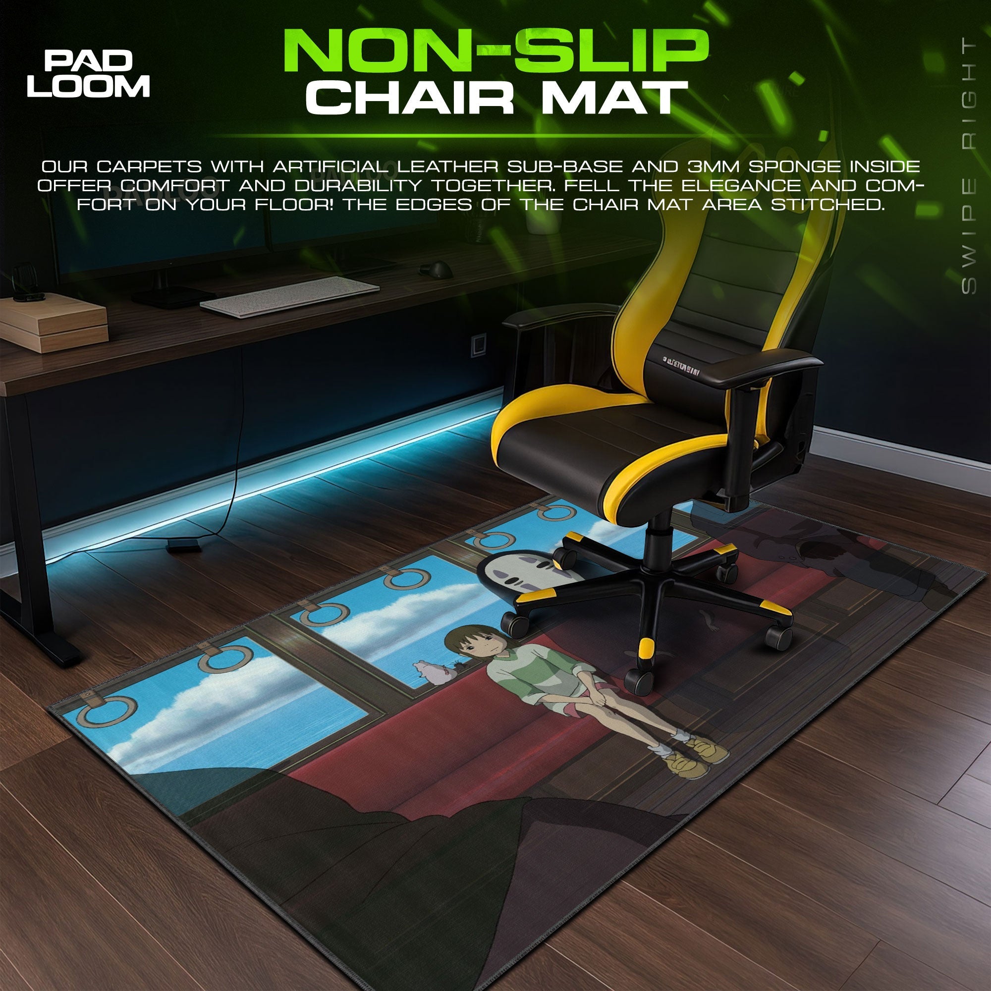 Studio Ghibli Mouse Pad - Spirit Train Anime Desk Mat Padloom