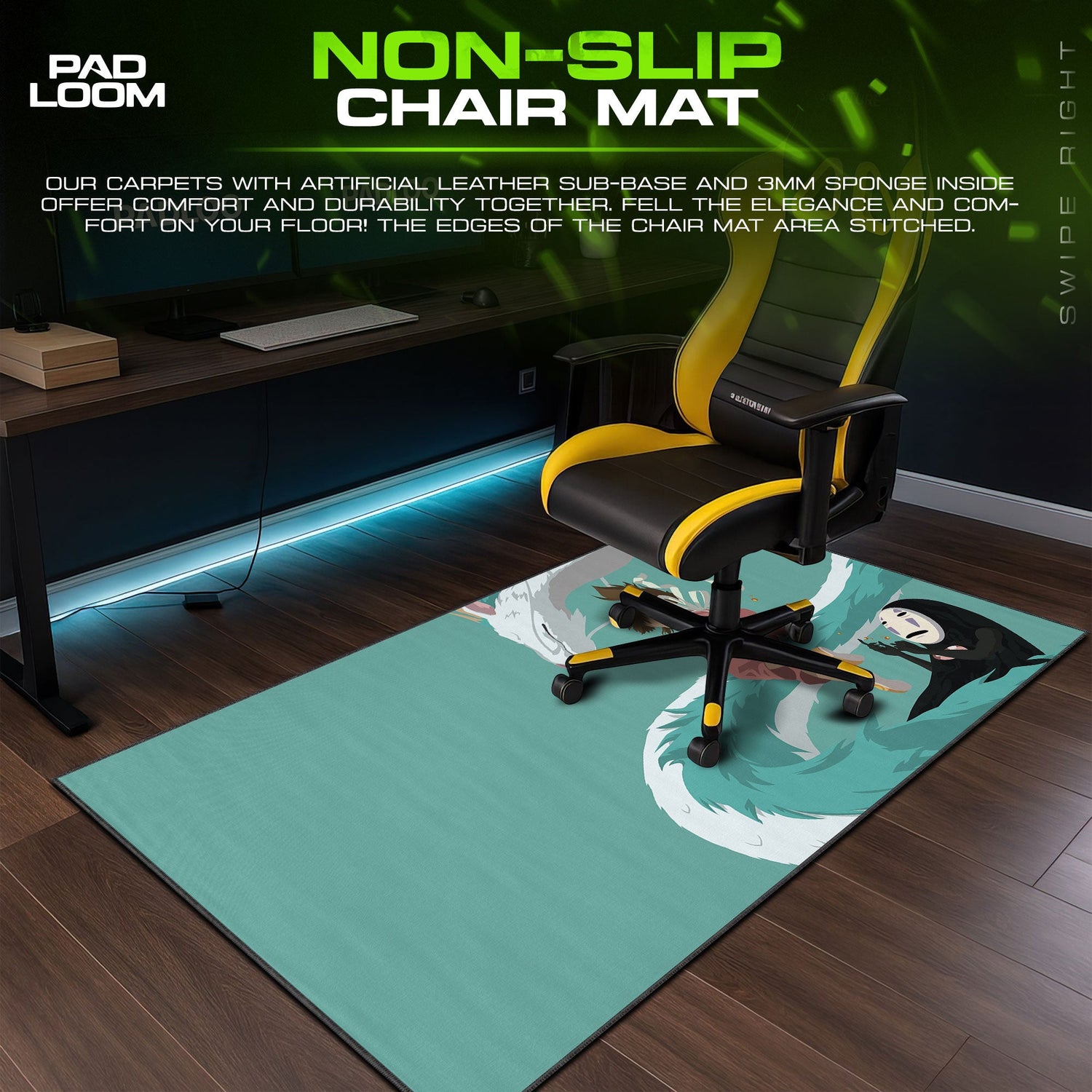 Studio Ghibli Mouse Pad - Spirited Journey Anime Desk Mat Padloom