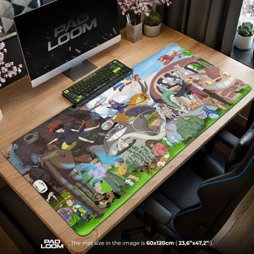 Studio Ghibli Mouse Pad - Spirited Worlds Anime Desk Mat Padloom