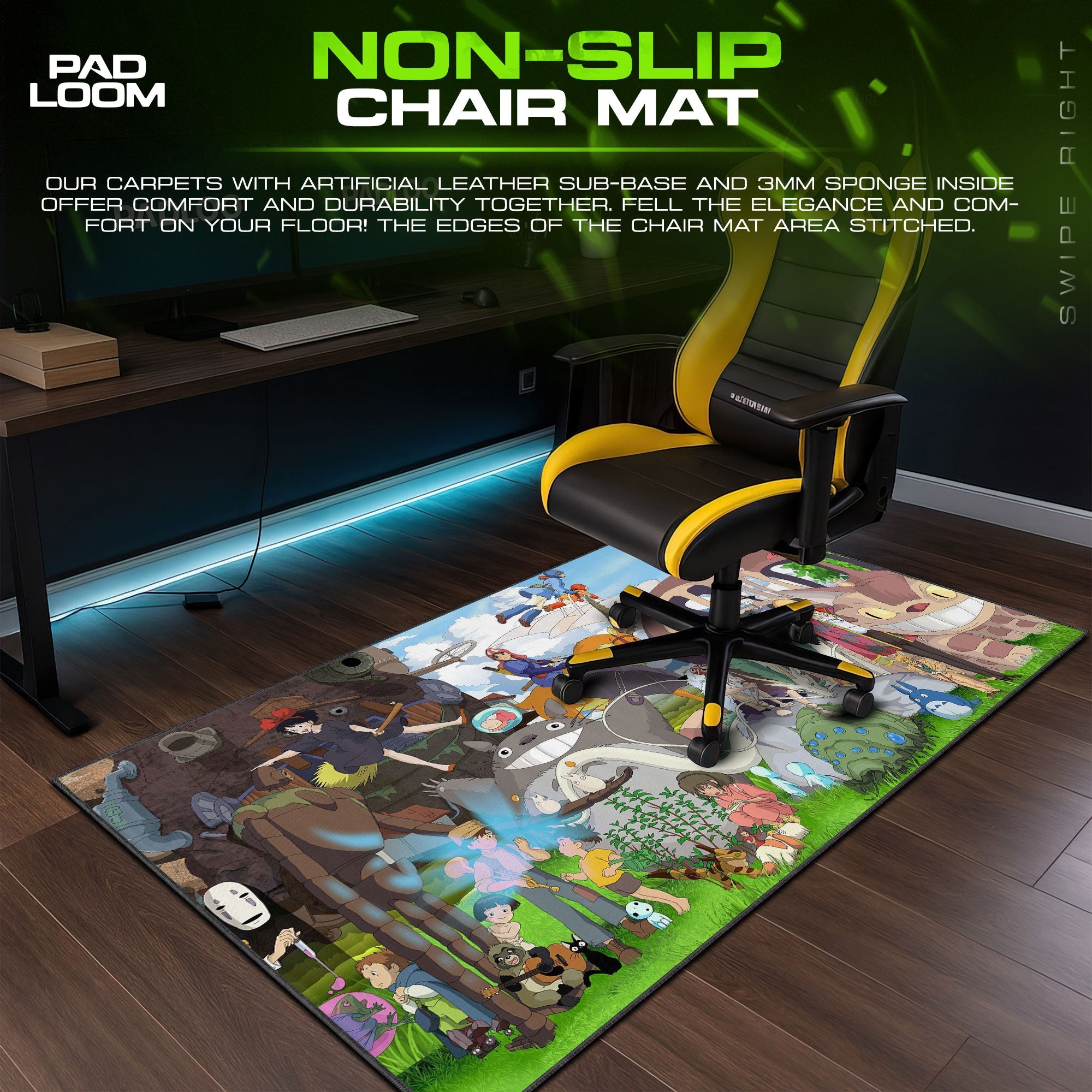 Studio Ghibli Mouse Pad - Spirited Worlds Anime Desk Mat Padloom