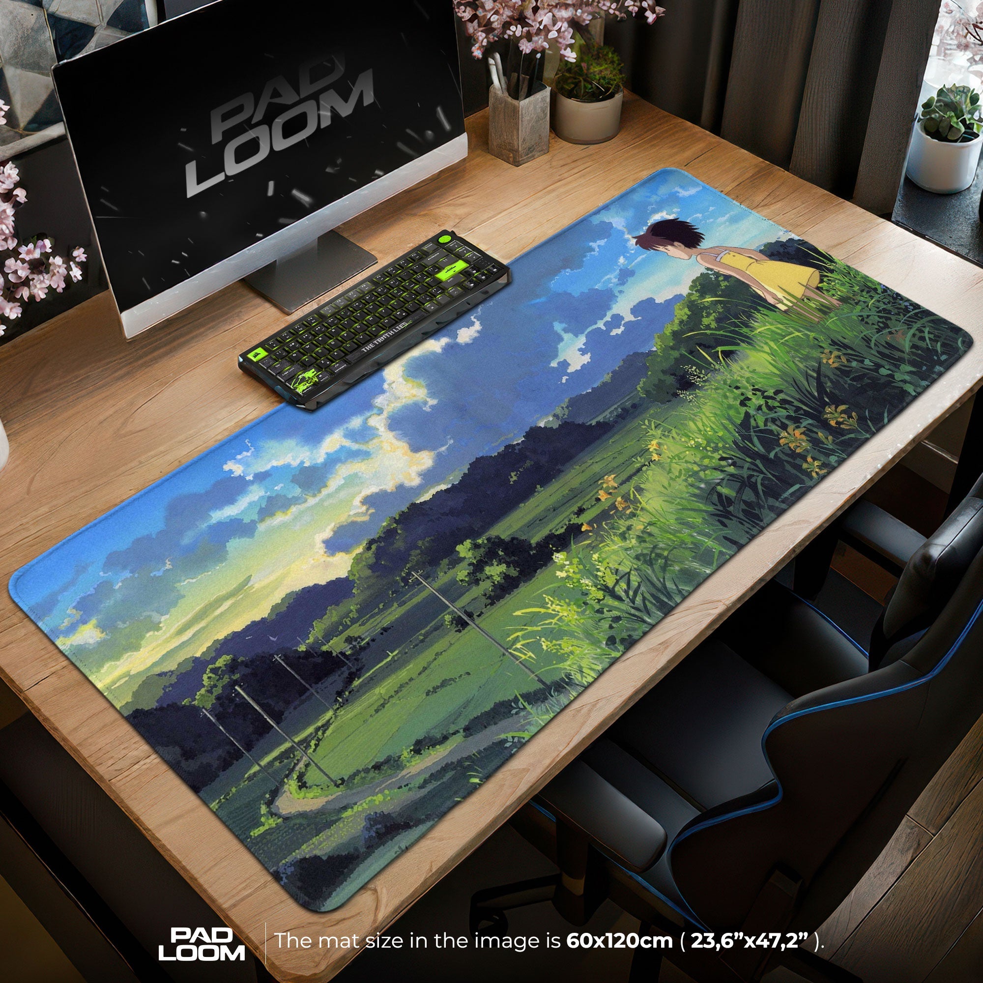 Studio Ghibli Mouse Pad - Summer Fields Anime Desk Mat Padloom