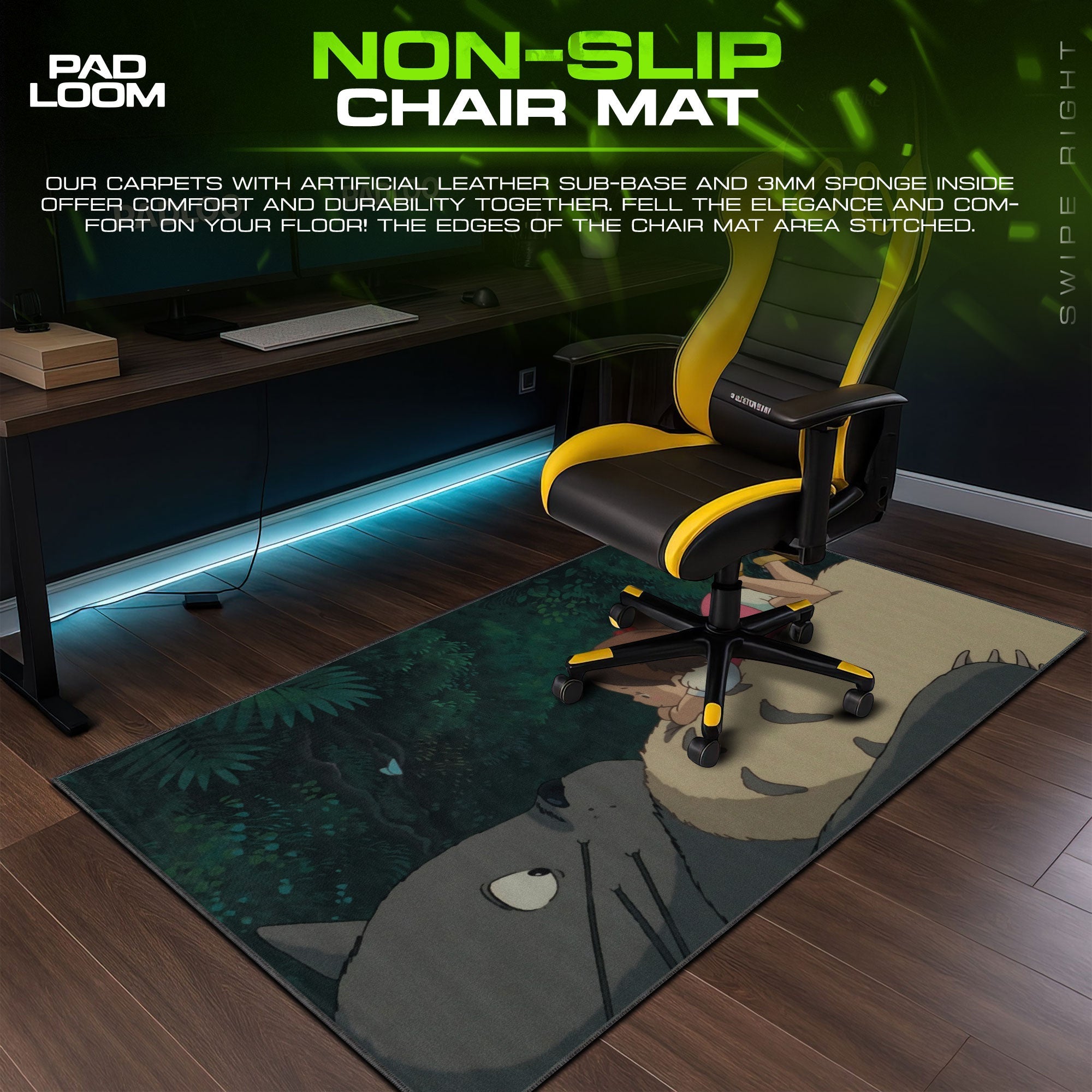 Studio Ghibli Mouse Pad - Totoro Forest Anime Desk Mat Padloom