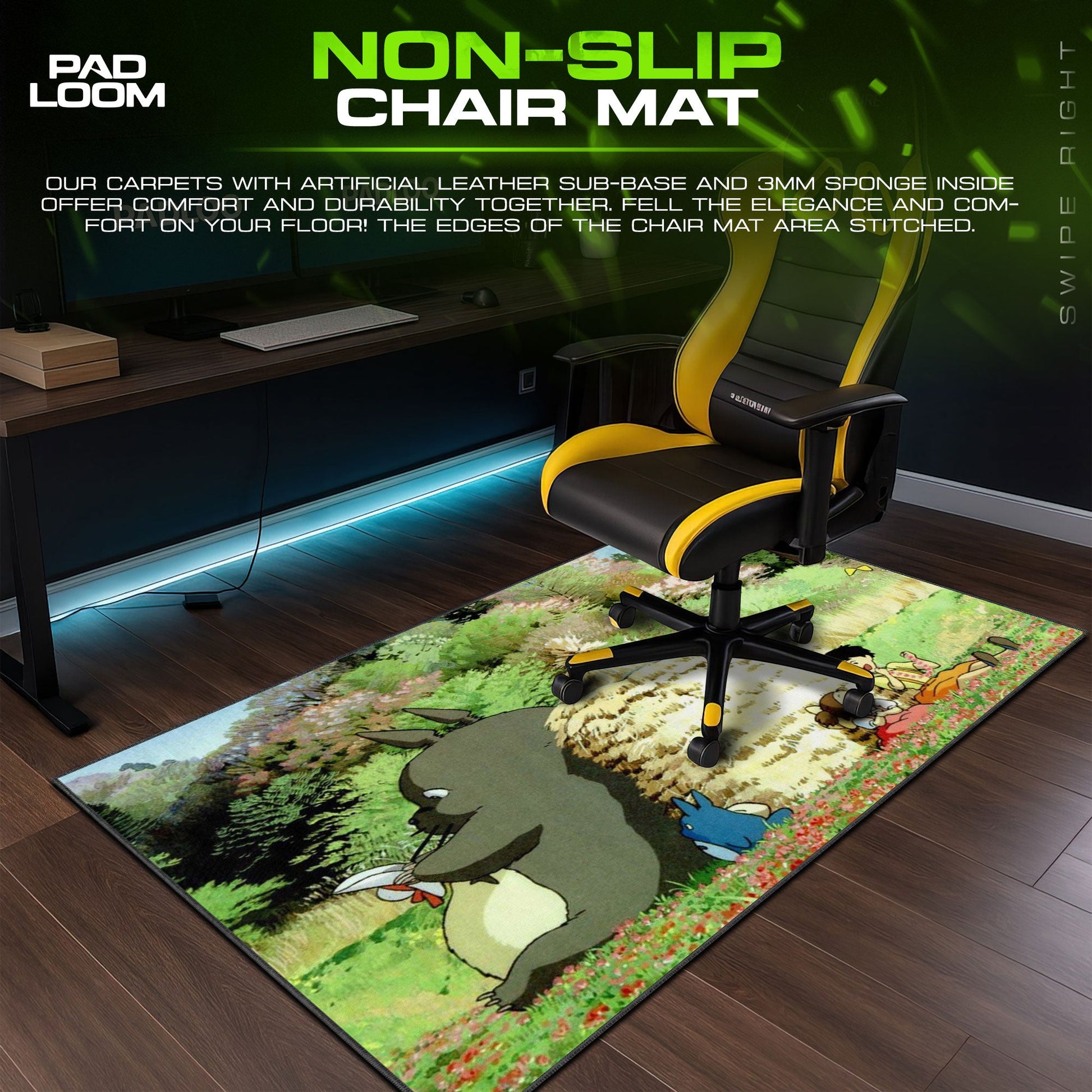 Studio Ghibli Mouse Pad - Totoro Meadow Anime Desk Mat Padloom