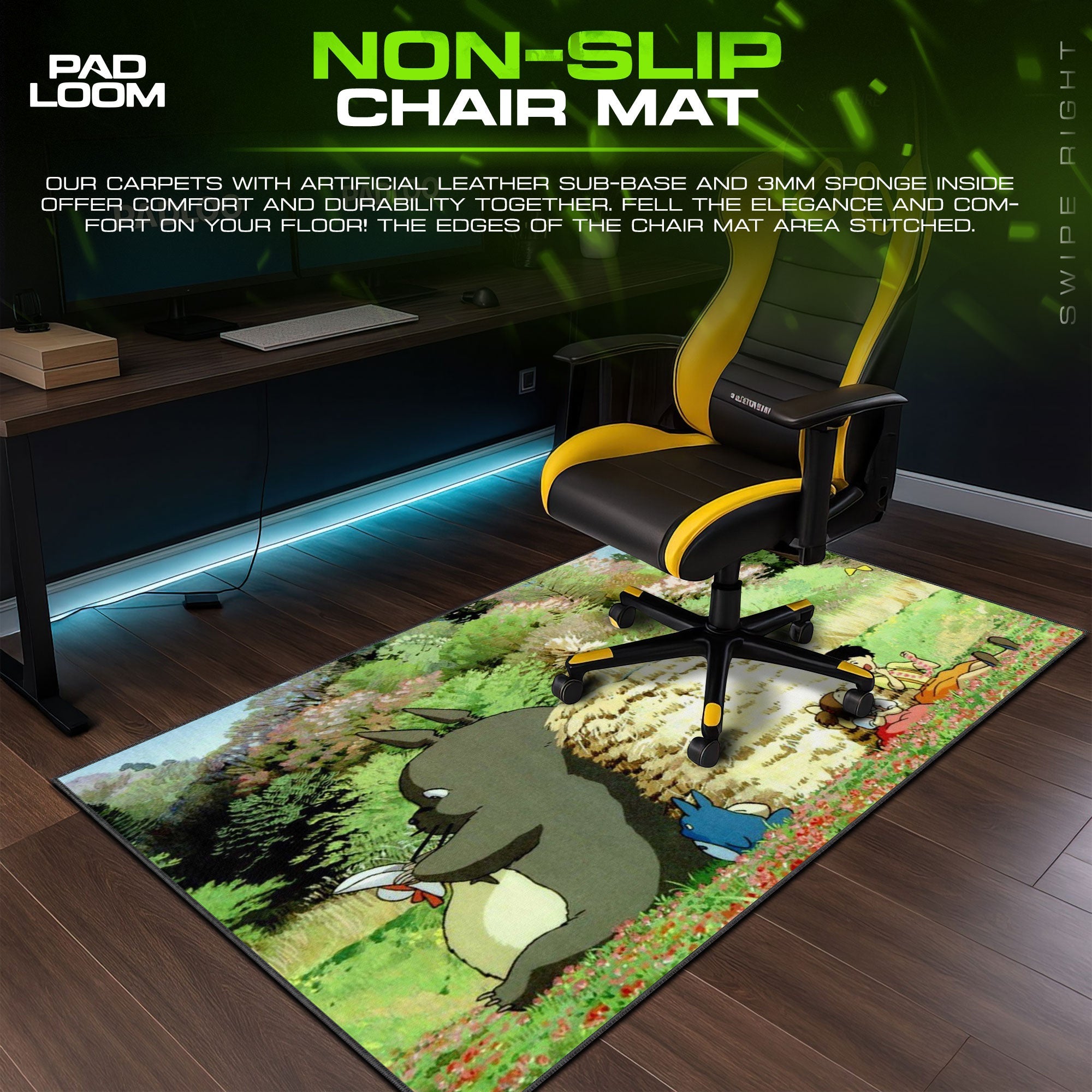 Studio Ghibli Mouse Pad - Totoro Meadow Anime Desk Mat Padloom