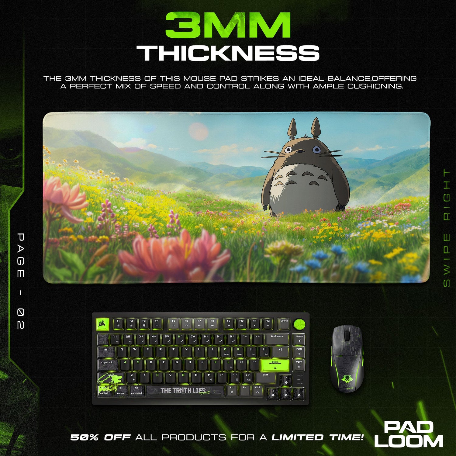 Studio Ghibli Totoro Meadow Mouse Pad – Anime Desk Mat Padloom
