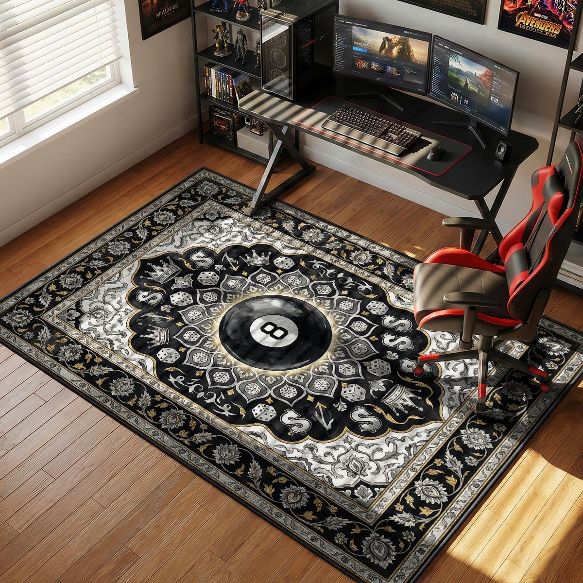 Stussy Ball Royal Crown Streetwear Floor rug — main product view