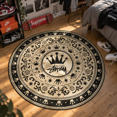 Stussy Crown Round Rug - Hypebeast Chair Mat