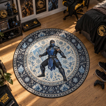 Sub-Zero Frost Round Rug - Mortal Kombat Chair Mat