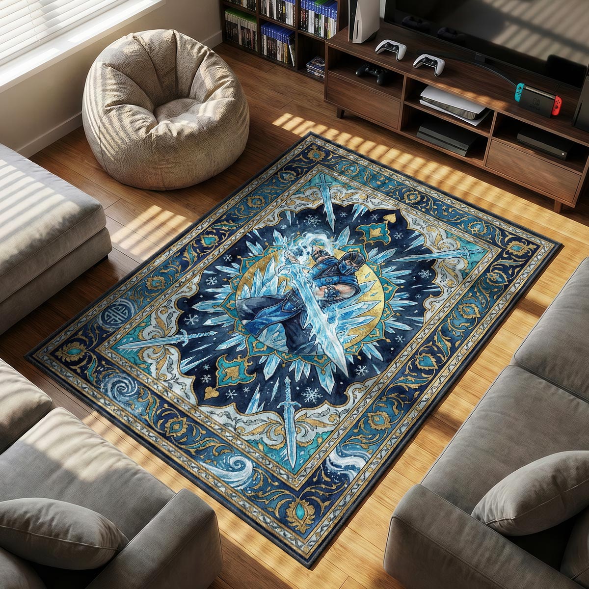 Sub-Zero Eisbild Teppich - Mortal Kombat Stuhlunterlage