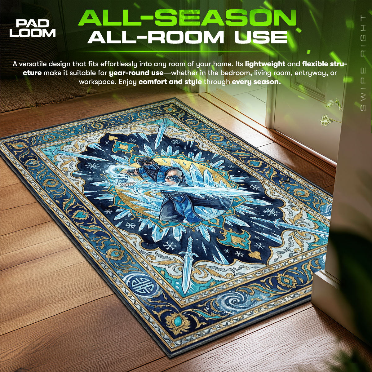 Sub-Zero Eisbild Teppich - Mortal Kombat Stuhlunterlage