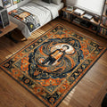 Subaru Natsuki standing in shadow vortex wearing tracksuit traditional rug art style area rug and floor mat
