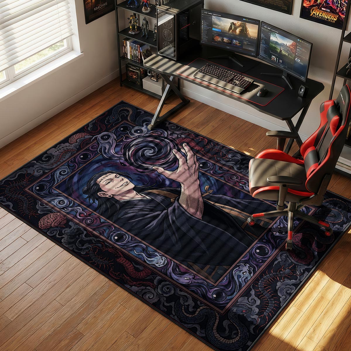 Suguru Geto Cursed Spirit Manipulation Jujutsu Kaisen Chair rug — main product view