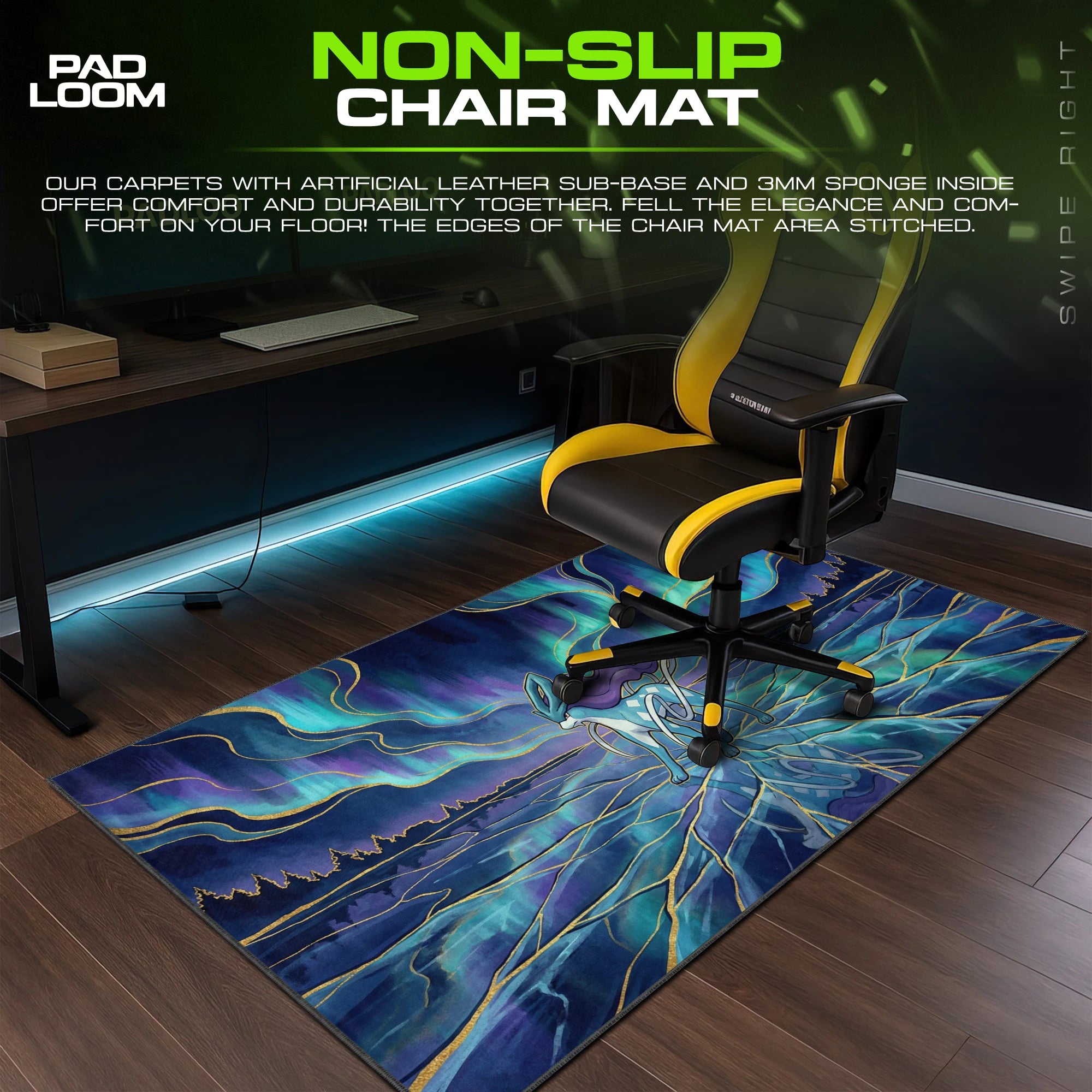 Suicune Aurora Glacier Mouse Pad - Pokemon Desk Mat