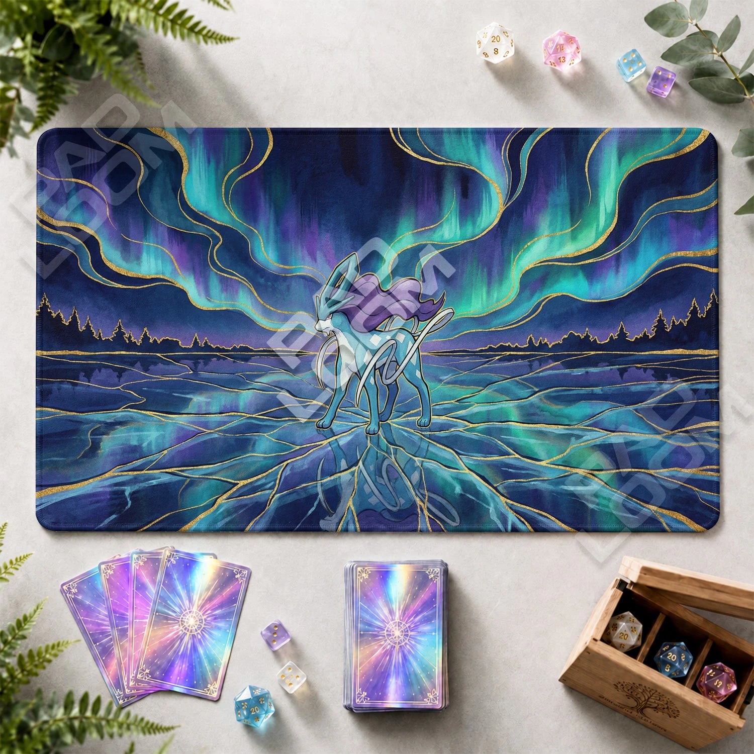 Suicune Aurora Playmat - Pokemon TCG Mat