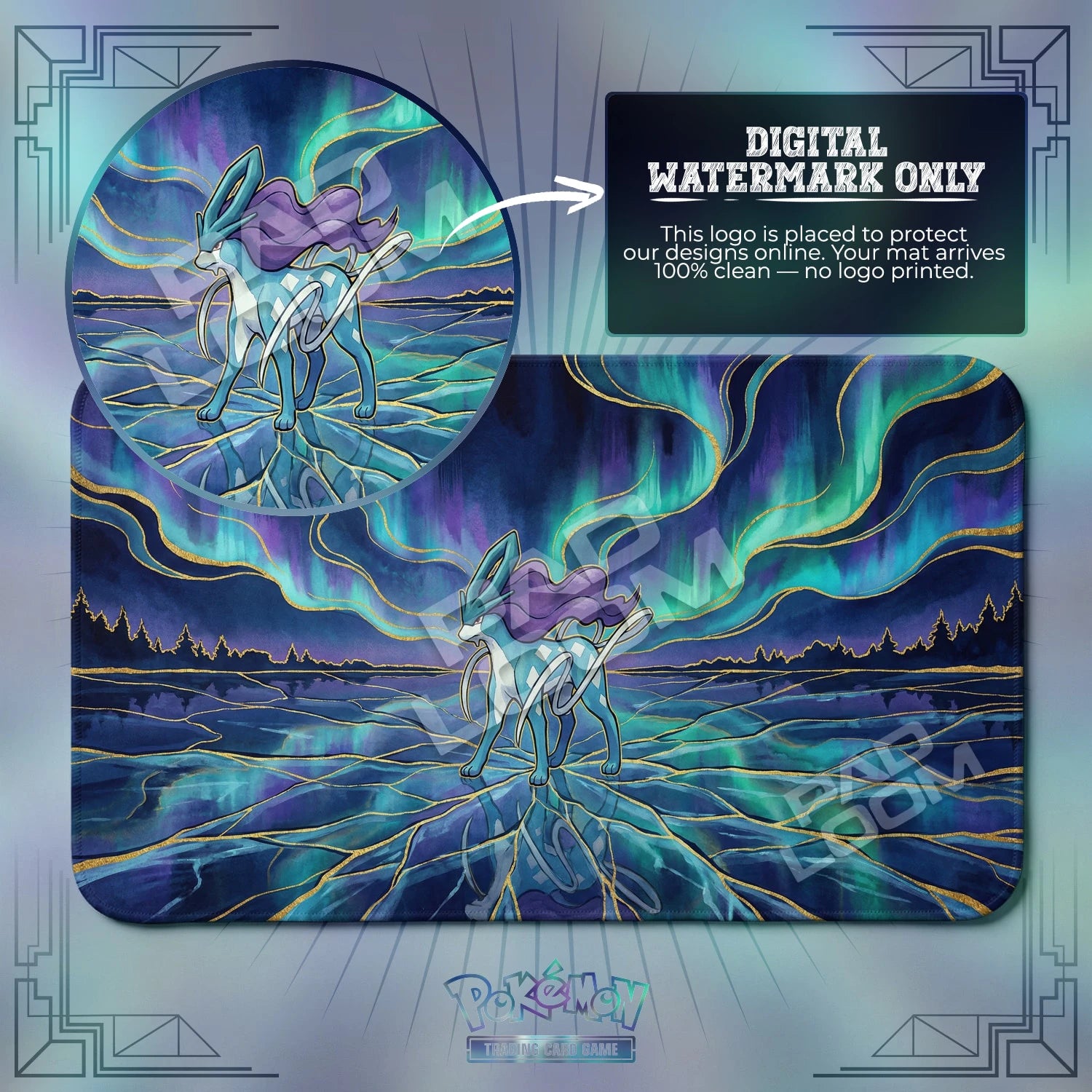Suicune Aurora Playmat - Pokemon TCG Mat
