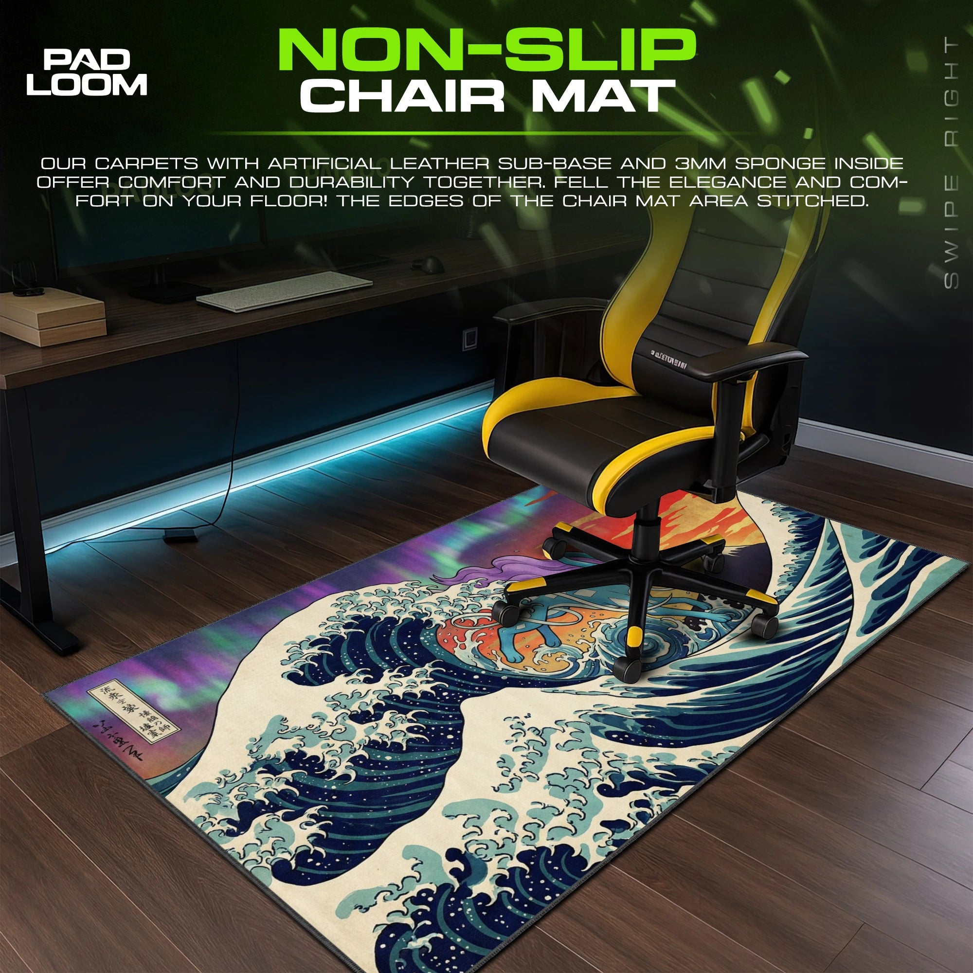 Suicune Aurora Wave Mouse Pad - Pokémon Desk Mat