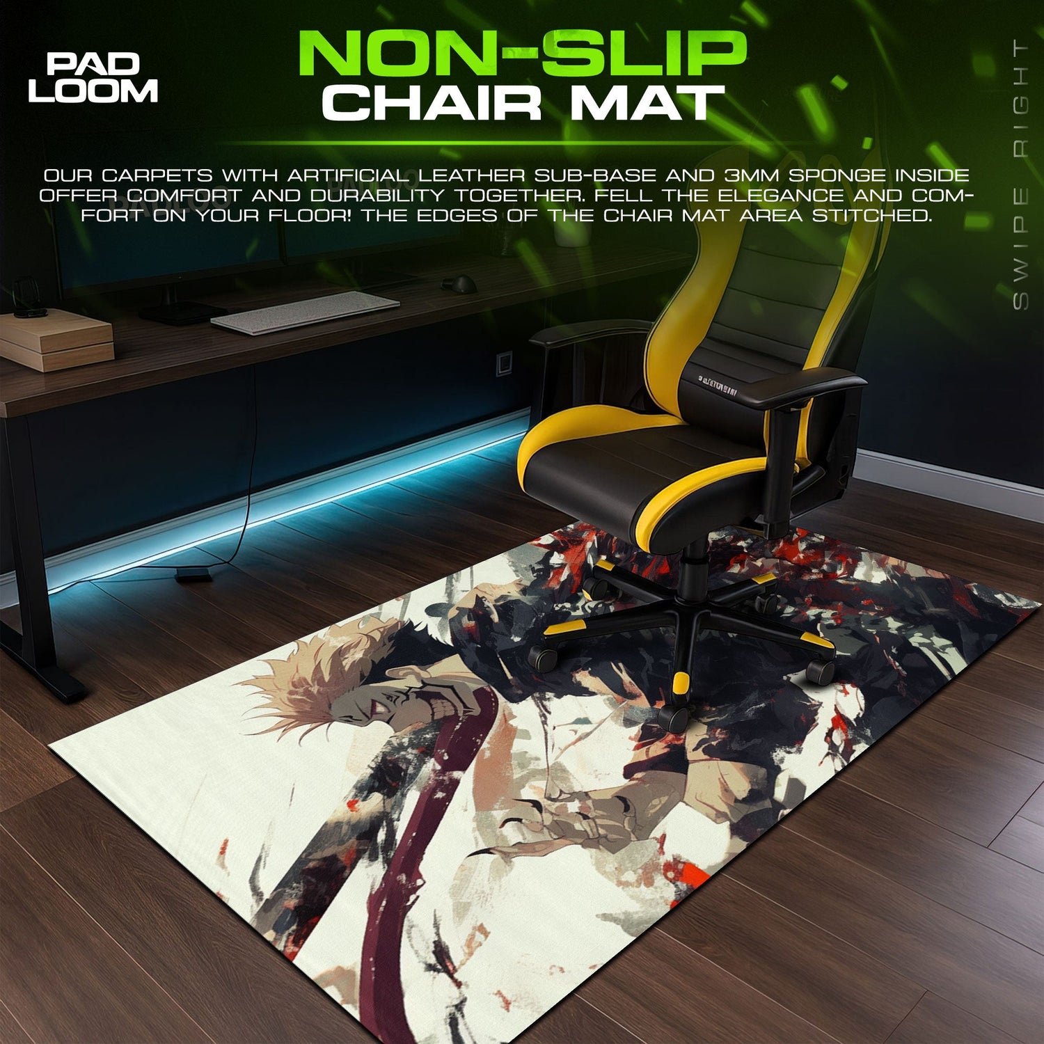 Sukuna Blood Surge Mouse Pad, Jujutsu Kaisen Gaming Desk Mat Padloom