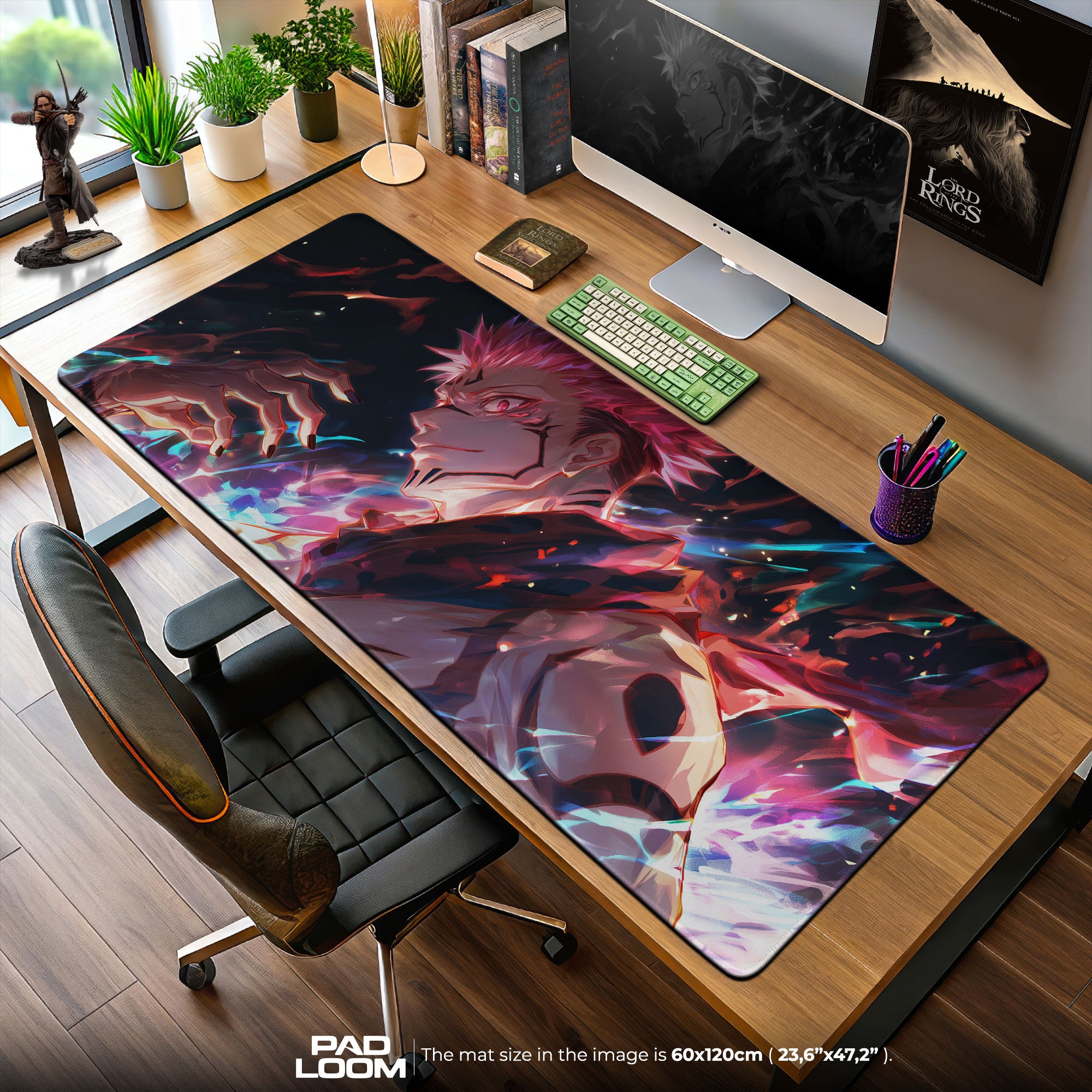 Sukuna Curse Power Mouse Pad, Jujutsu Kaisen Anime Desk Mat