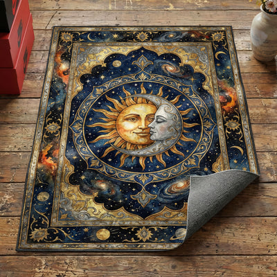 Sun & Moon Lovers Rug — Celestial Valentine's Day Area Rug