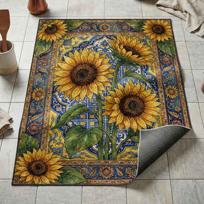 Sunflower Tile Rug — Summer Kitchen Floor Mat