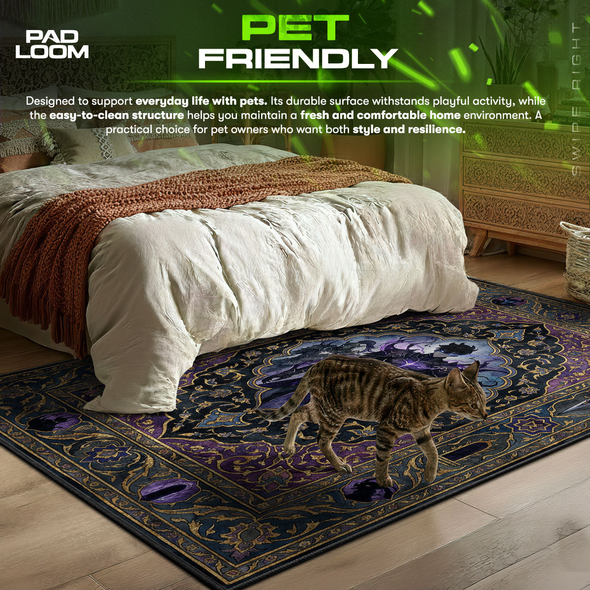 Sung Jin-Woo Shadow Monarch Rug - Solo Leveling Chair Mat