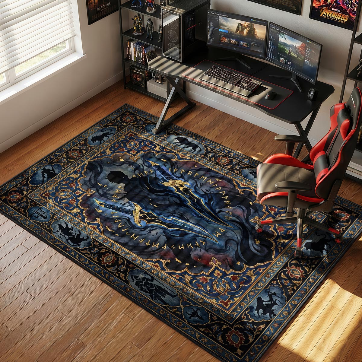 Sung Jin-Woo Schattenrunen Teppich - Solo-Leveling Stuhlmatte