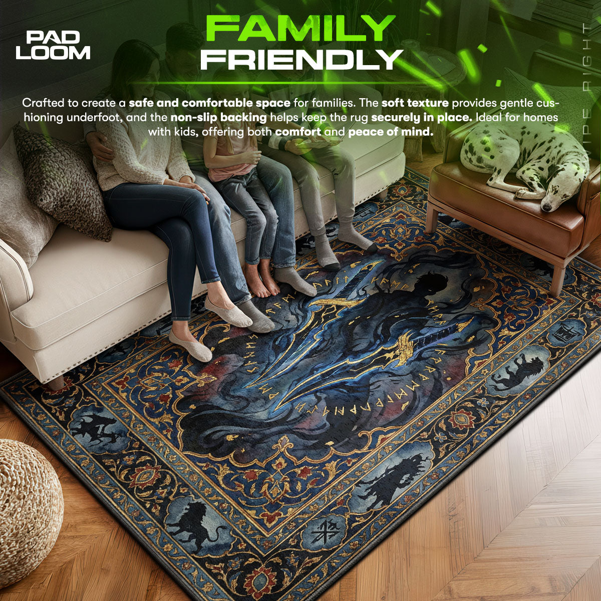 Sung Jin-Woo Schattenrunen Teppich - Solo-Leveling Stuhlmatte