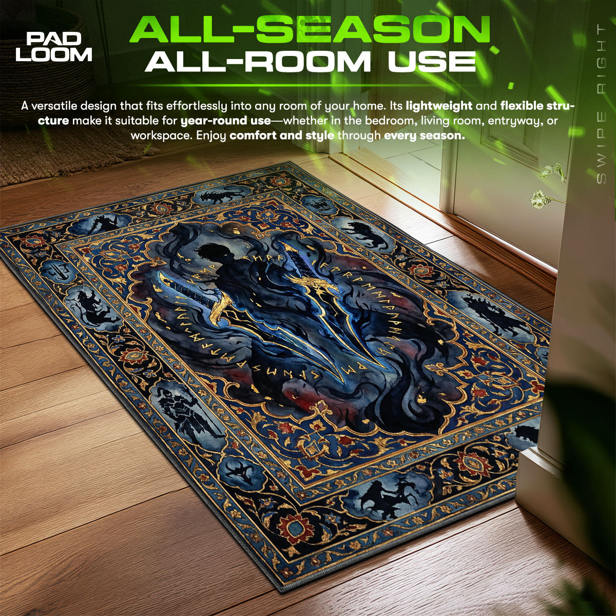 Sung Jin-Woo Schattenrunen Teppich - Solo-Leveling Stuhlmatte