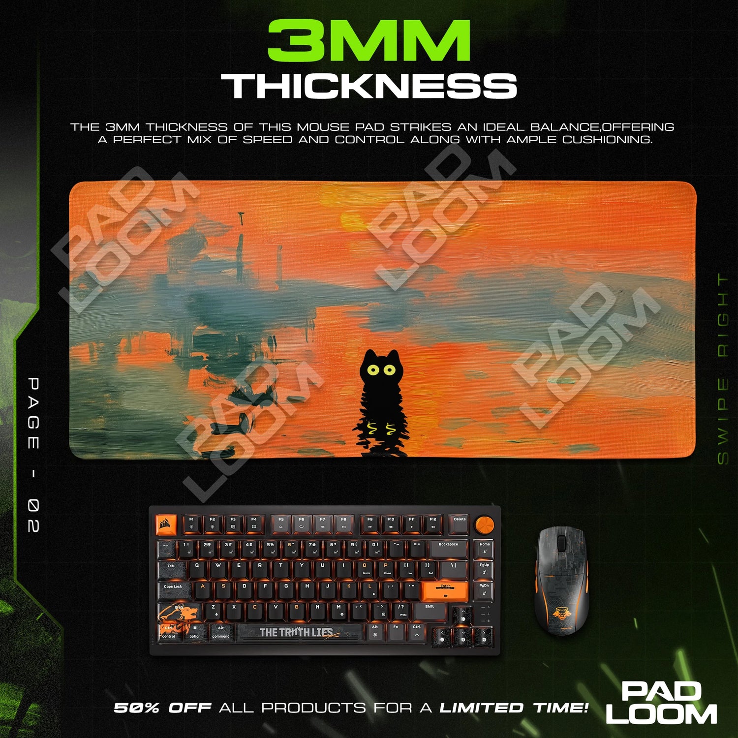 Sunrise Harbor Cat Mouse Pad - Art Parody Desk Mat