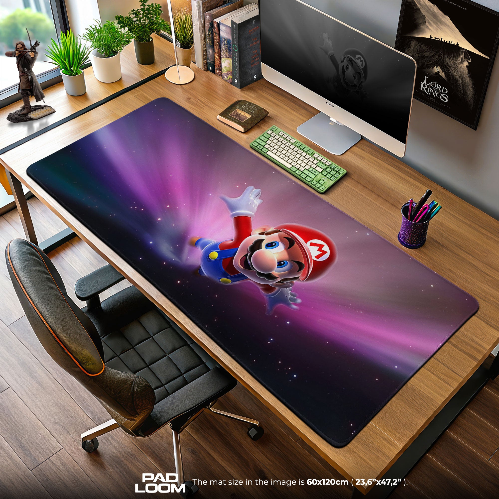 Super Mario Galaxy Mouse Pad, Game Cosmic Gaming Desk Mat
