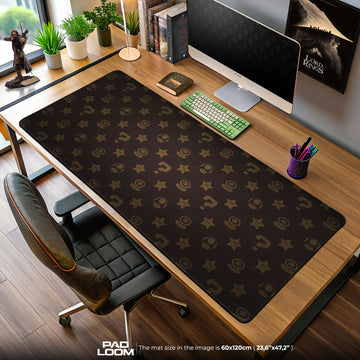 Super Mario Icons Mouse Pad, Game Power-Up Gaming Desk Mat
