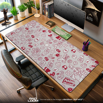 Super Mario Land Mouse Pad, Retro Power-Up Gaming Desk Mat