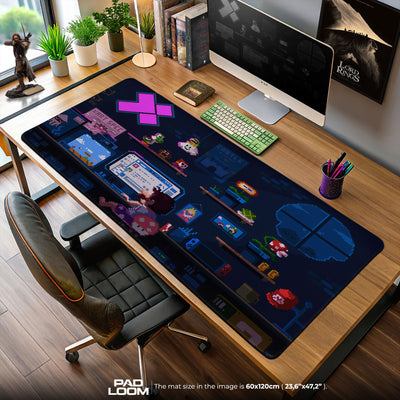 Super Mario Mouse Pad, Pixel Art Gamer Desk Mat