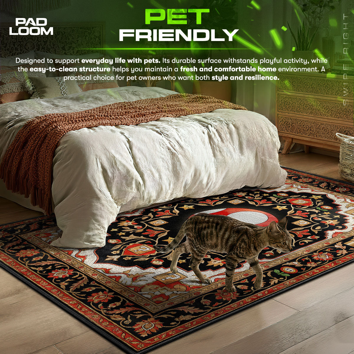 Detailed close-up of Super rug pattern