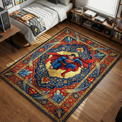 Superman Krypton Tapestry Rug - Superman Room Mat