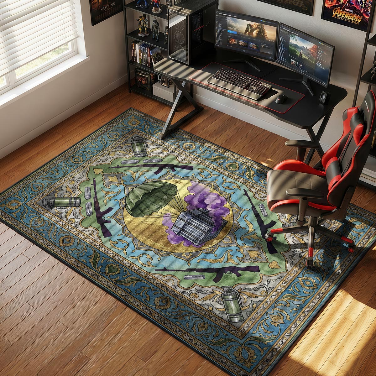 Supply Drop Loot Rug - Rust Chair Mat