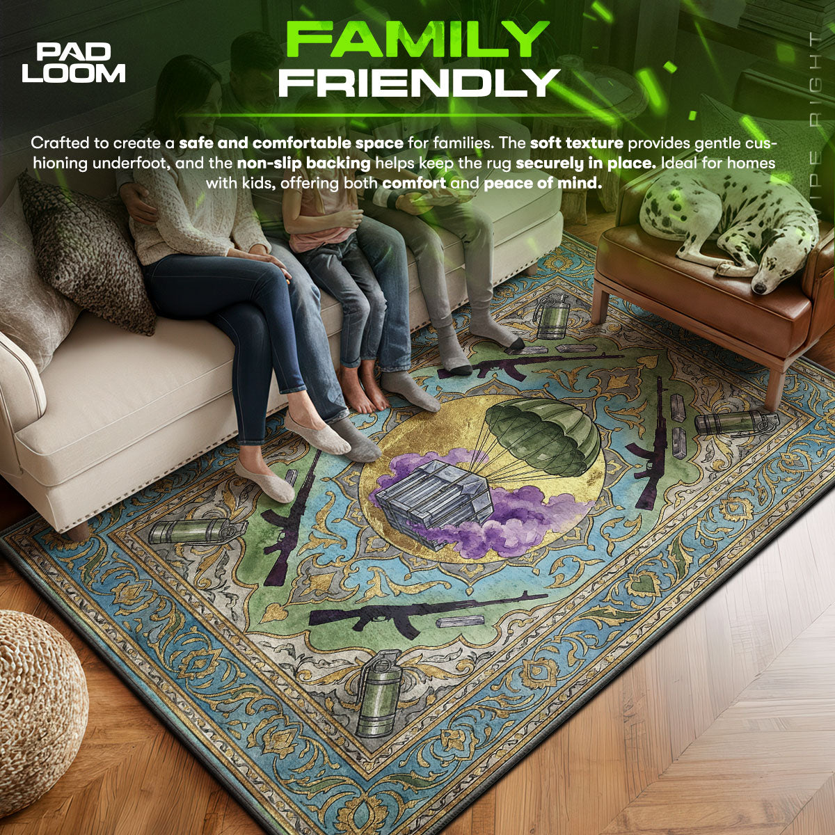 Supply Drop Loot Rug - Rust Chair Mat