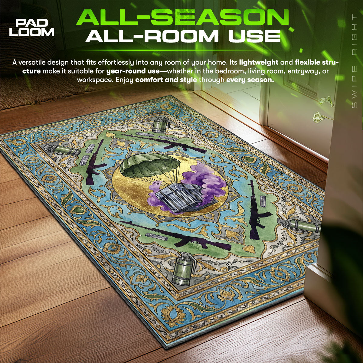 Supply Drop Loot Rug - Rust Chair Mat