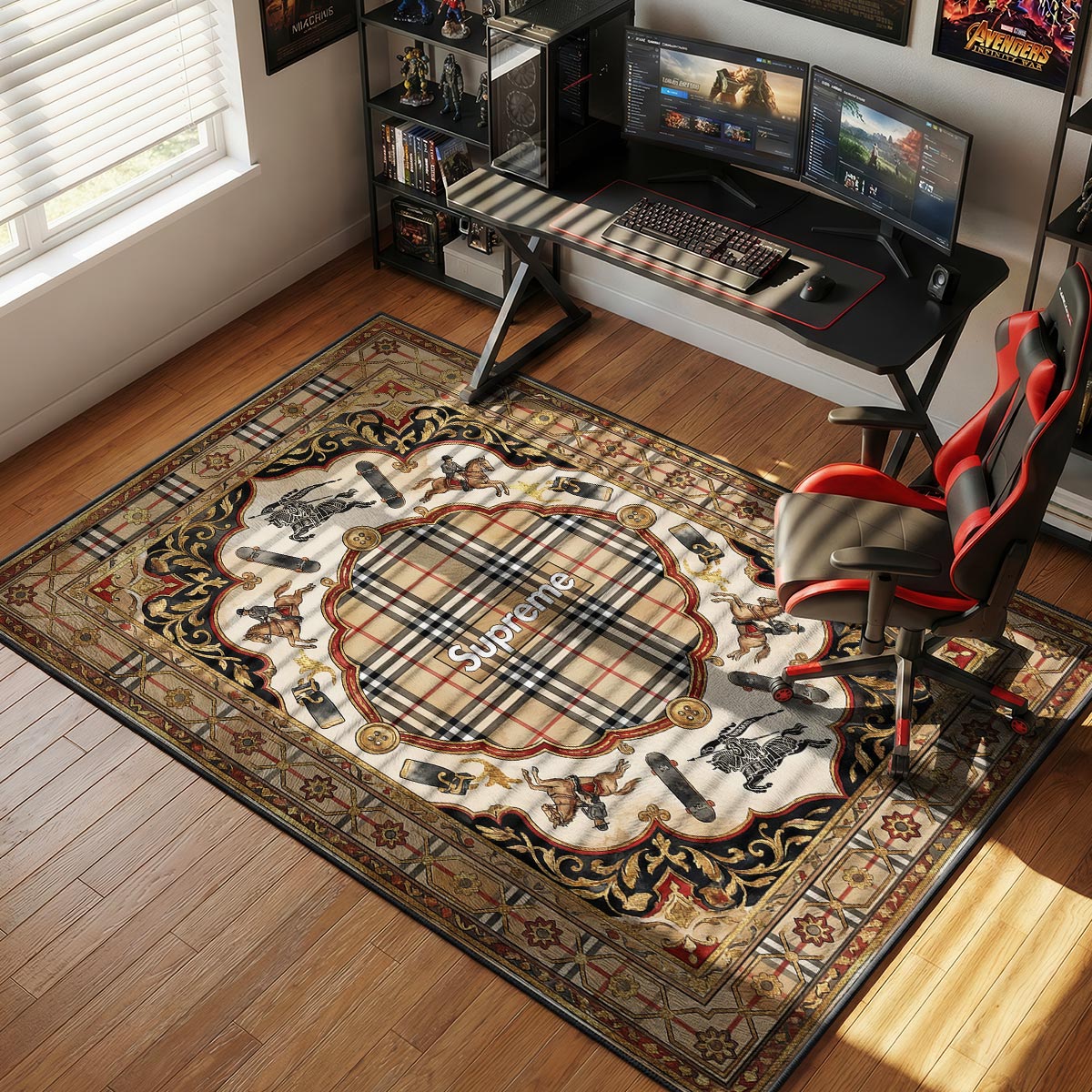 Supreme Burberry Check Streetwear Floor rug — main product view