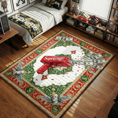 Supreme Cash Cannon Angel Rug - Sneakerhead Floor Mat