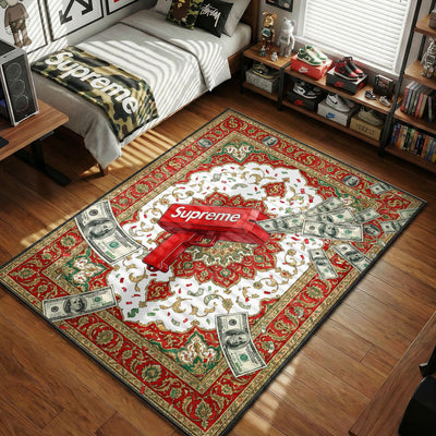 Supreme Cash Cannon Persian Rug - Hype Floor Mat