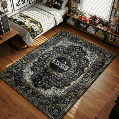 Supreme KAWS Chalk Logo Rug - Streetwear Floor Mat