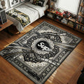 Supreme motion logo classic cars film strips black and grey hypebeast area rug