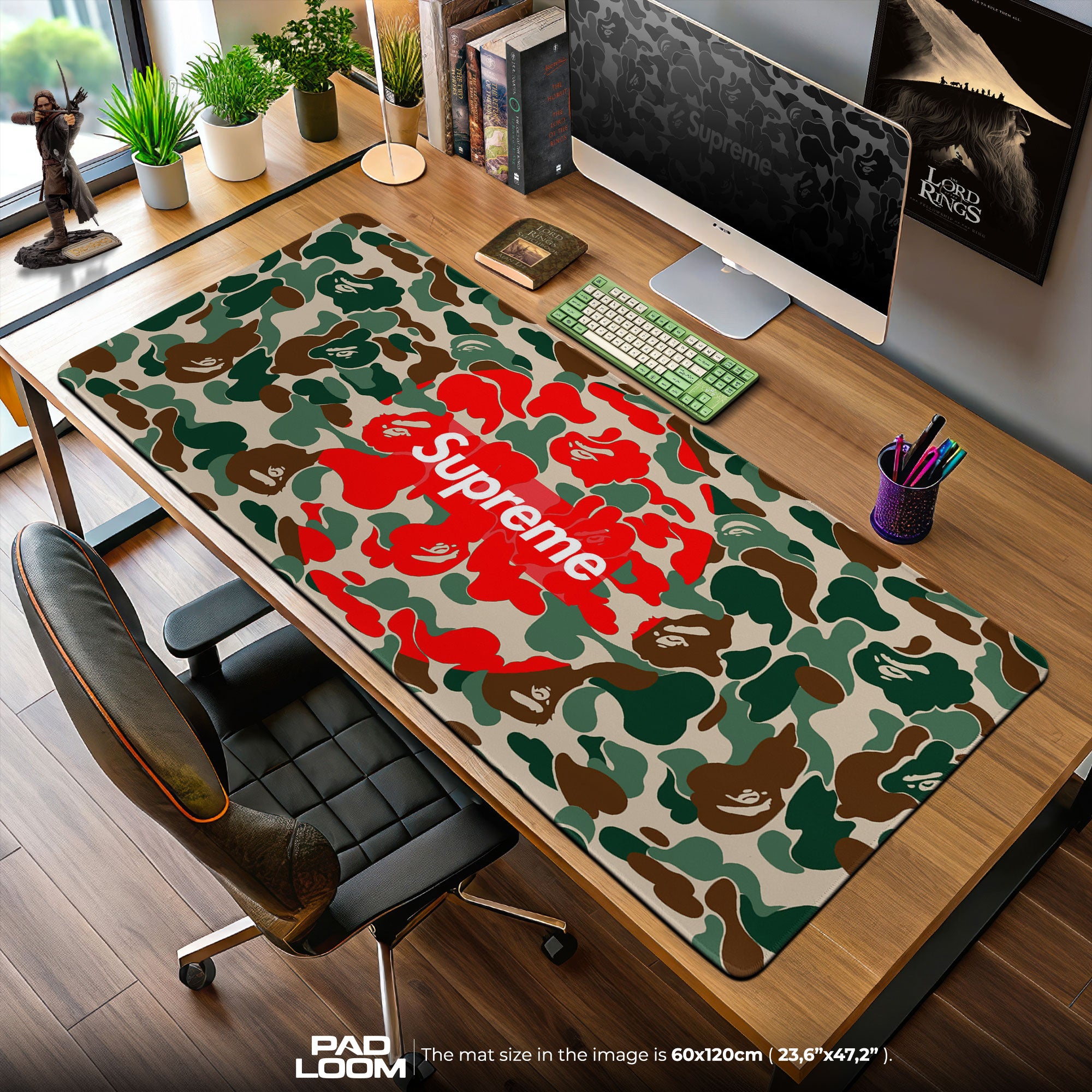 Supreme Mouse Pad, Hypebeast Camo Anime Desk Mat