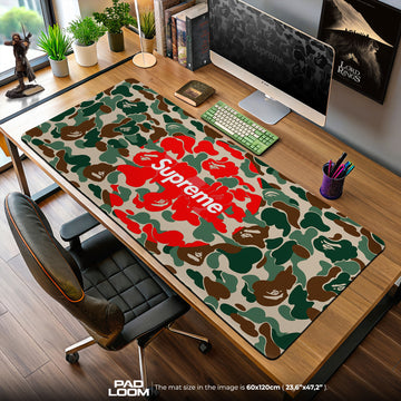 Supreme Mouse Pad, Hypebeast Camo Anime Desk Mat