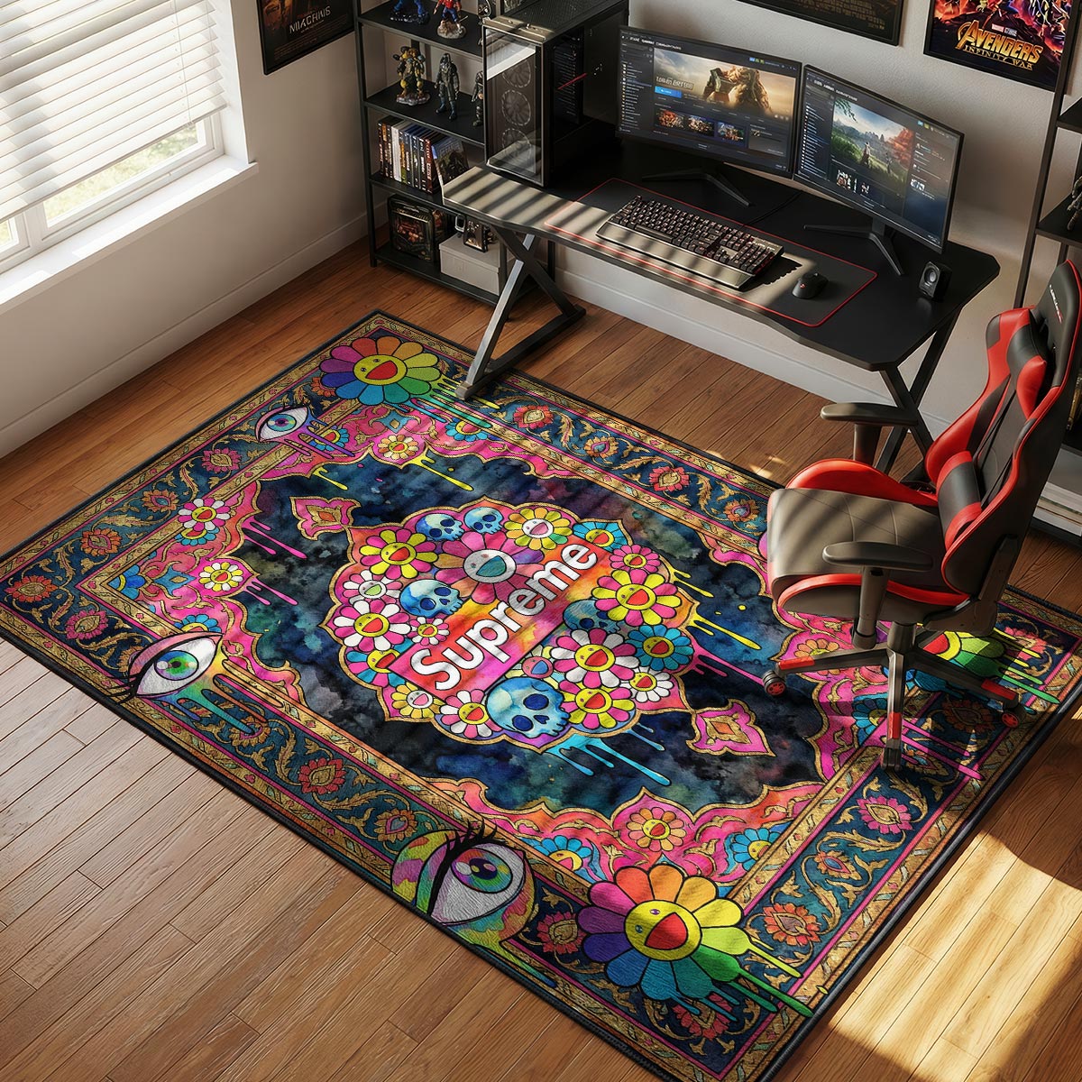 Supreme Murakami Flower Rug - Hypebeast Floor Mat